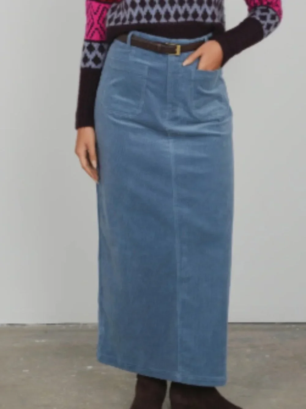 HERITAGE DENIM HD Pocket Corduroy Skirt Size 20